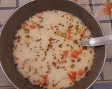 A picture of step 5 of Farali upma (Navratri special) for fasting.