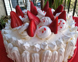 Foto del paso 2 de la receta: Torta de vainilla con dulce de leche, crema y frutillas