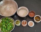 A picture of step 1 of Bajri methi dhebra.