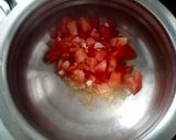 A picture of step 2 of Chhum han (steamed mix vegetables).