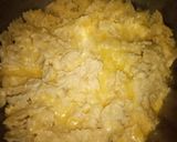 A picture of step 4 of Mac n cheese with meatballs in sauce & salad.
