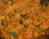 A picture of step 5 of Andhra style tomato gravy.