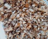 A picture of step 1 of Duxelles.