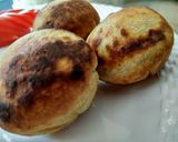 A picture of step 6 of Litti chokha with smokey tomato chutney.