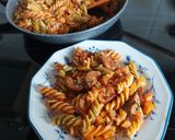Pas rețetă Paste vegetale cu chorizo și spanac! 5 fotografie