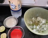 A picture of step 1 of Roohafza Mojito.