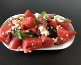 A picture of step 4 of Watermelon Feta Salad.