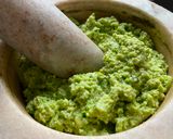 A picture of step 2 of Broad Bean Pesto.