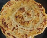 A picture of step 5 of Missa and Aloo stuffed Lachha parantha.