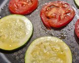 Vegán omlett, cukkinis-paradicsomos recept fázis 2 fotója
