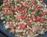 A picture of step 6 of Fatteh salad.