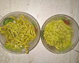 A picture of step 7 of Aaloo palak sev.