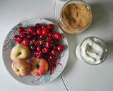 Foto del paso 1 de la receta: Yogur griego con cerezas y paraguayo