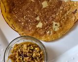A picture of step 4 of Makhana suji dosa.
