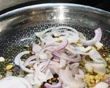 A picture of step 1 of "Bihari Palak Saag".