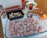 Foto del paso 1 de la receta: Pilotes de porc 🐖 amb salsa de tomatiga mediterránea i arros blanc