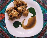 A picture of step 5 of Bason veg pakora.