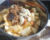 A picture of step 3 of Delicious nutritious healthy Apple dry fruit smoothi.