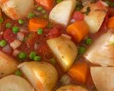 A picture of step 1 of Greek style peas - ARAKAS LATHEROS.