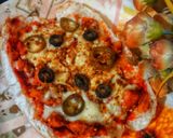 A picture of step 10 of Bun Boat pizza 🍕(microwave).