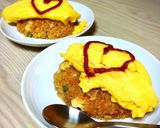 A picture of step 5 of Chicken rice with omelette.