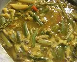 A picture of step 5 of Lentil Fritters in mix veg curry.