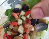 A picture of step 3 of My Cheese & Olive Greek inspired Salad 😀.