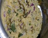 A picture of step 3 of Moong Dal Onion Pakoda.