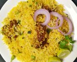 A picture of step 9 of Mutton Biryani.