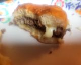 A picture of step 5 of Monroan Ranch Burger w/Swiss on Kings Hawaiian Bun.