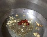 A picture of step 1 of Alu Palak.