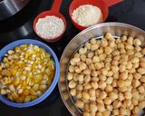 A picture of step 1 of Corn Chick peas Cutlets.