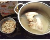 Hình bước làm 1 của món Cháo gà yến mạch #cleaneating