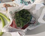A picture of step 1 of Padrón peppers.