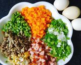 Hình bước làm 1 của món Cơm rang thập cẩm
