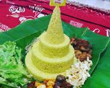 Foto langkah ke 4 dari resep Nasi tumpeng ultah sederhana.