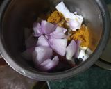 A picture of step 1 of Malabari Mango Kadhi.
