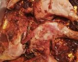 A picture of step 2 of Baked chicken in BBQ sauce and potato salad.