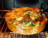 A picture of step 7 of My Smoked Bacon, Leek & Spinach Quiche 😆.