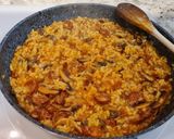 Foto del paso 5 de la receta Arroz con champiñones y chorizo