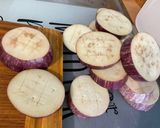 Une image de l'étape 2 de Aubergines graffiti marinées grillées à la plancha.