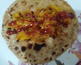 A picture of step 2 of Parantha roll.