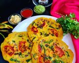 A picture of step 7 of Oats Moong Dal Chilla.