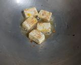 A picture of step 1 of Dry Chilli Paneer.