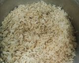 A picture of step 1 of Fried rice with chicken fried.