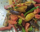A picture of step 8 of Tawa fry vegetables.