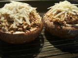 Champiñines portobello con pollo
