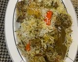 A picture of step 12 of Green Chicken Biryani.
