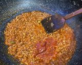 A picture of step 1 of Cheesy Lasagna (with Bechamel layer).