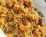 A picture of step 12 of Gur Gajar ke meethe chawal/ (Sweet Jaggery Carrot Rice pudding).